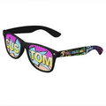 Logo Lenses Custom Printed Lenses Retro Sunglasses - Full-Color Full-Arm Printed